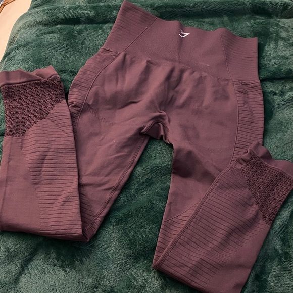 Gymshark Plum Textured Leggings - Picture 3 of 3